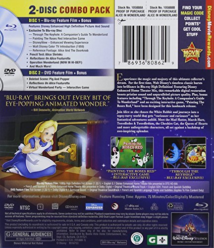 Alice In Wonderland (Two-Disc 60th Anniversary Blu-ray/DVD
